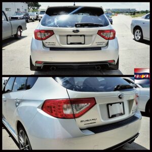 Subaru WRX | Red Lamin-x Film Install with Center Cut-Out on Tail Lights